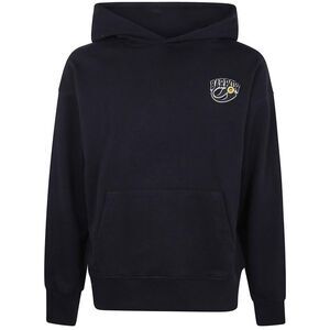 BARROW Graphic Print Hoodie with Smiley Motif Unisex BLACK Jerseys & Knitwear